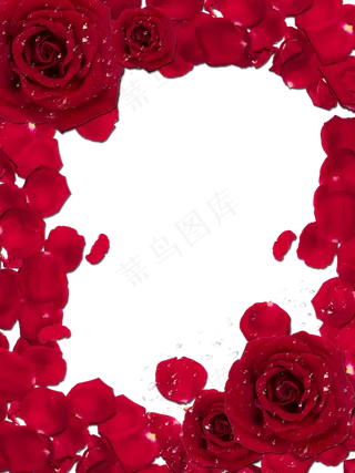 情人节玫瑰边框