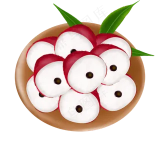 果水果果子荔枝半剥一盘