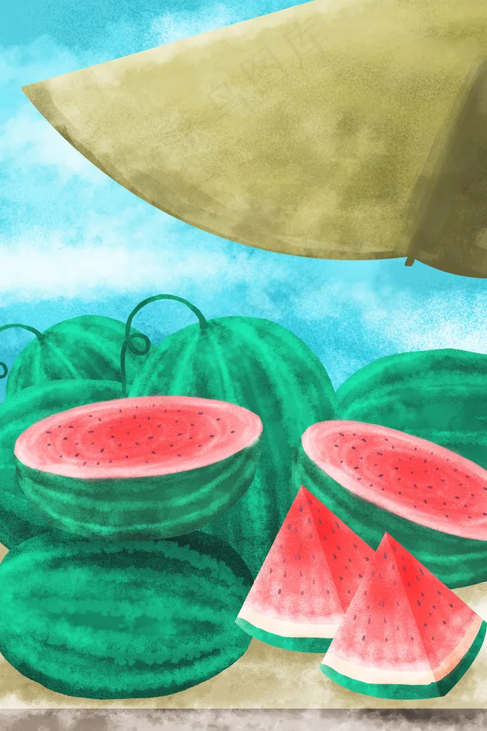夏天立夏夏季西瓜