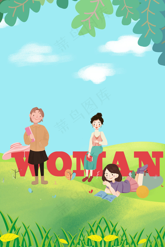 38女王节大气简约海报