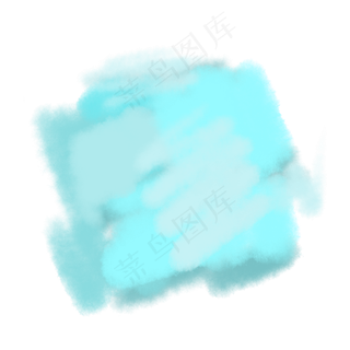 天蓝色水彩涂鸦笔刷