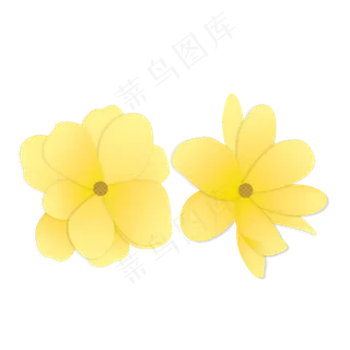 春天手绘植物小清新迎春花,免抠元素