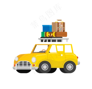 假日旅游汽车元素,免抠元素