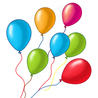 漂浮气球商用素材,免抠元素