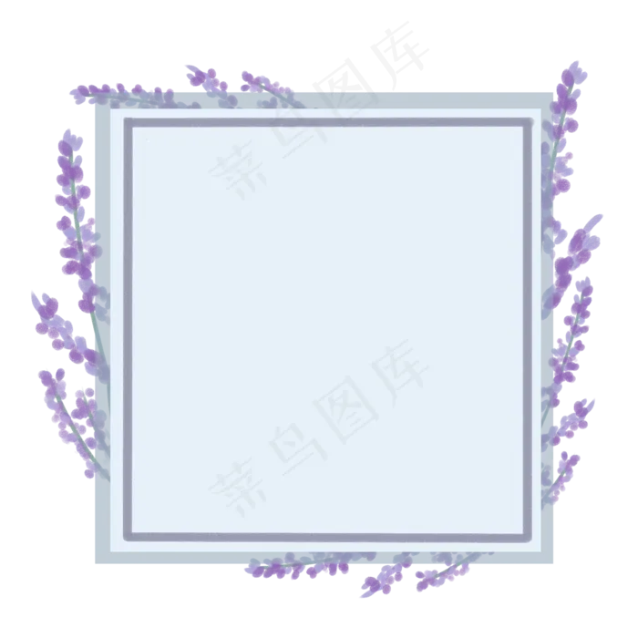 节日薰衣草方形边框(2000X2000(DPI:299))psd模版下载