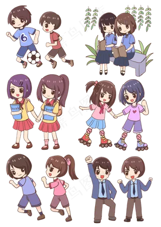 五四青年节一起和伙伴玩