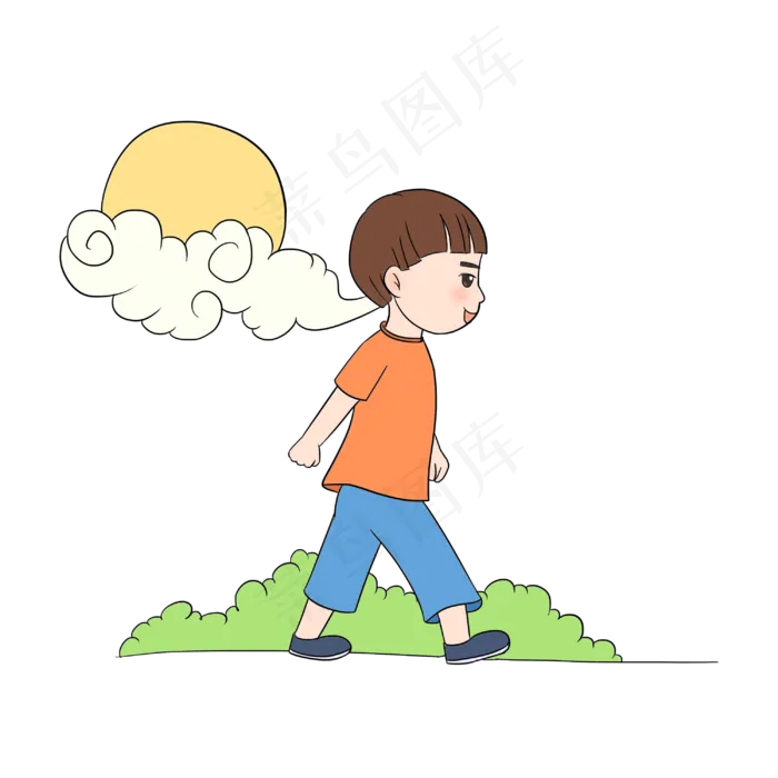 元宵节散步矢量图,免抠元素
