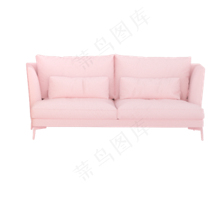 粉色皮艺沙发免抠图