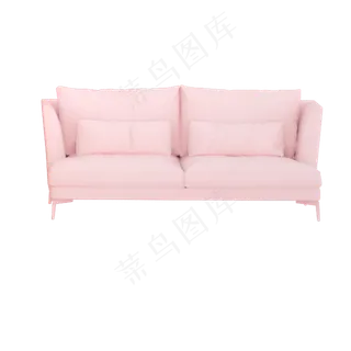粉色皮艺沙发免抠图