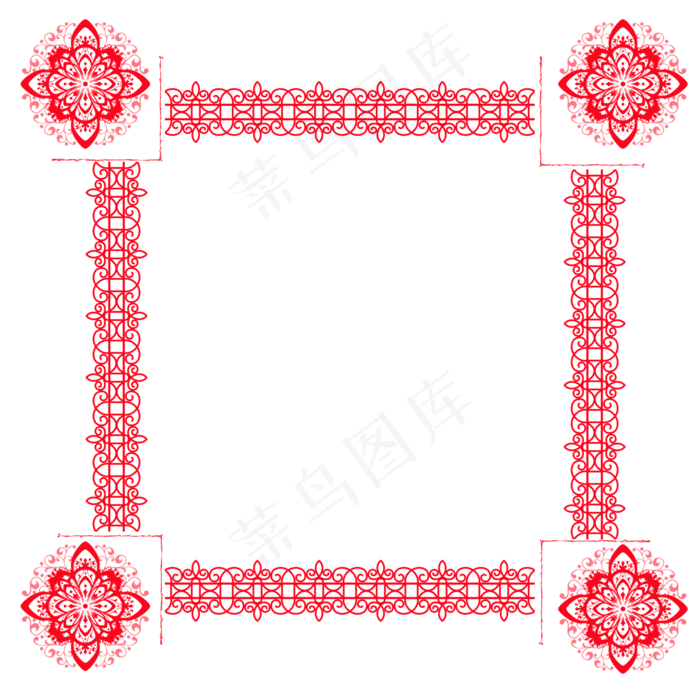 喜庆边框唯美图案元素,免抠元素(2000*2000px 300 dpi )psd模版下载