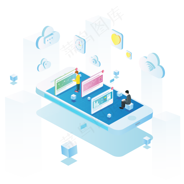 25d商务办公可商用元素,免抠元素