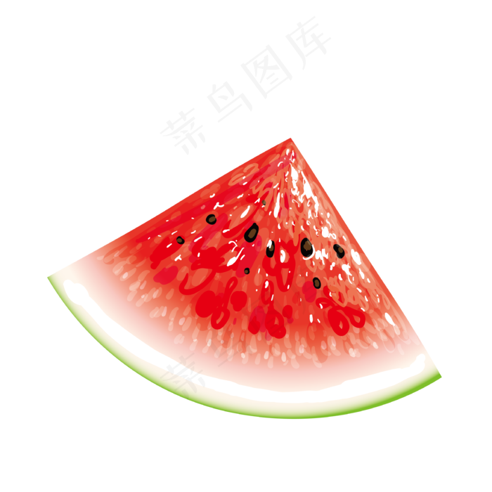 夏季水果切开的西瓜矢量免抠图