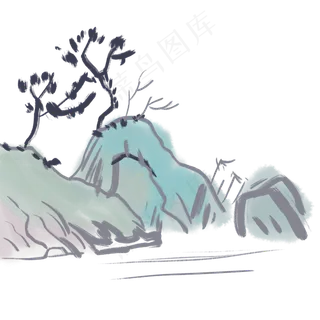 水墨山水青山