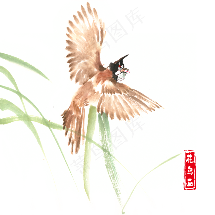 叶子上的小鸟,免抠元素