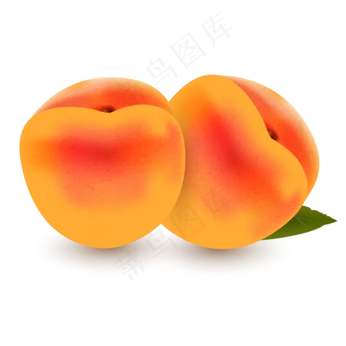 矢量仿真桃子(2000*2000px 300 dpi )ai矢量模版下载