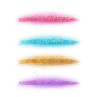 彩色金粉笔刷笔触