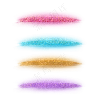 彩色金粉笔刷笔触