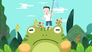 绿色系卡通手绘风立夏夏景配图