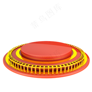 C4D红金色展台,免抠元素