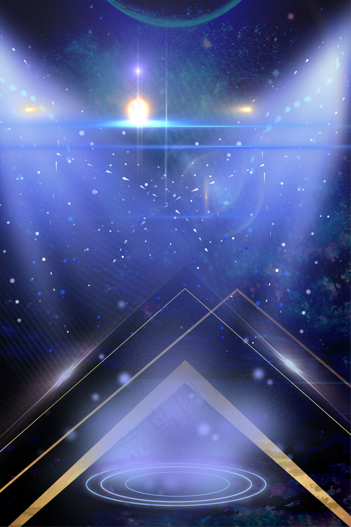 灯光舞台璀璨星光招聘广告背景