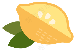 扁平风可爱手绘夏季水果柠檬png