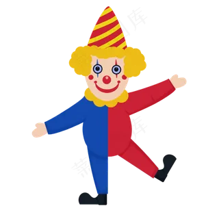手舞足蹈的愚人节小丑,免抠元素