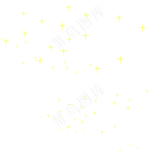 金色闪光星星元素,免抠元素