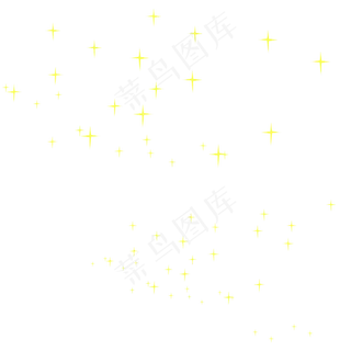 金色闪光星星元素,免抠元素