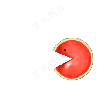 红色新鲜水果果蔬创意吃豆人西瓜