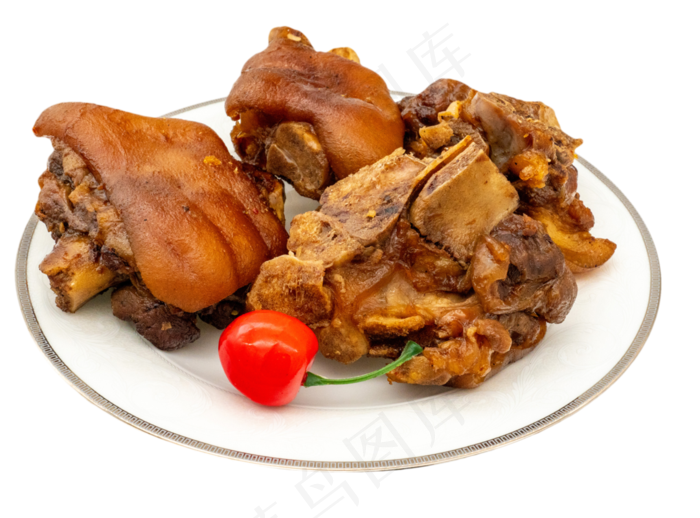 餐饮卤肉猪蹄,免抠元素
