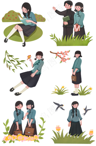 五四青年节民国青年免抠png手