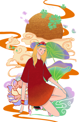 国潮时尚少年,免抠元素