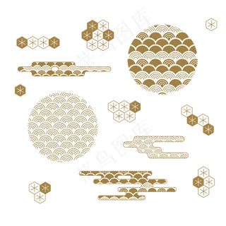 浮世绘底纹纹饰