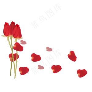 玫瑰花瓣png素材
