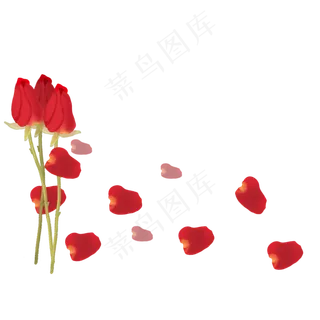 玫瑰花瓣png素材
