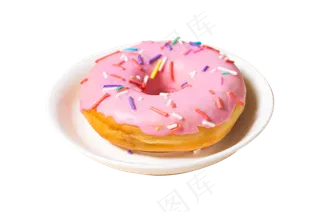 白瓷盘里的饼干甜食甜品,免抠元素