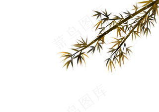 中国风黑金色竹子