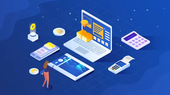 2.5D金融科技电脑办公