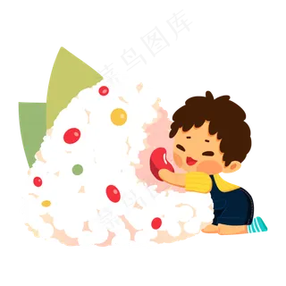 端午节手绘可爱小孩子吃粽子PNG 端午节手绘可爱小孩子吃粽子PNG