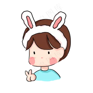 520情侣头像兔子耳朵男生头像