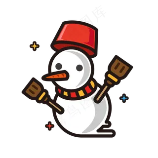 奔跑吧雪人,免抠元素