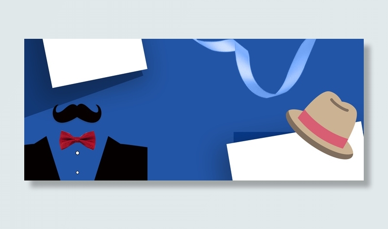 616简约感恩父亲节促销背景海报