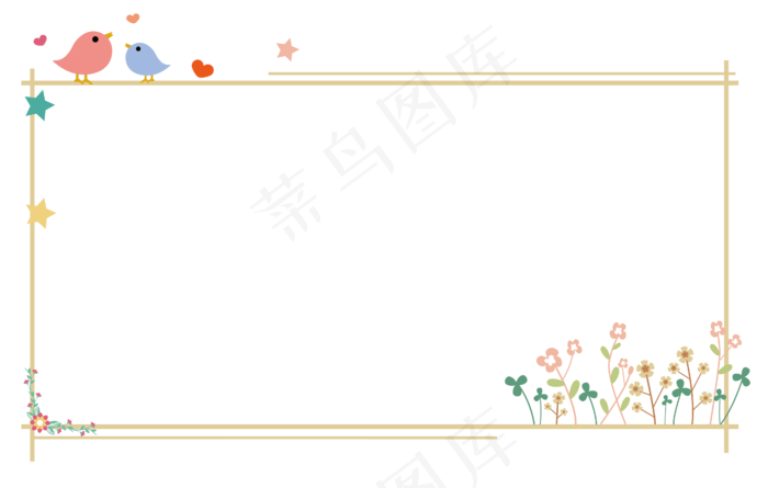 情人节爱情小鸟窗棂造型是凉面口(2000X2000(DPI:300))ai矢量模版下载