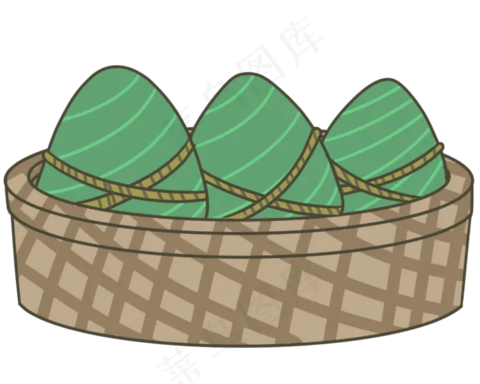 一笼美味的粽子插图(2500X2000(DPI:300))psd模版下载