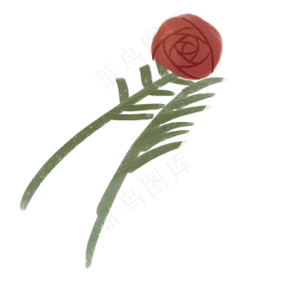 一个粉色的玫瑰花免抠图