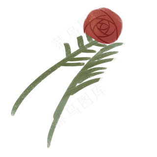 一个粉色的玫瑰花免抠图