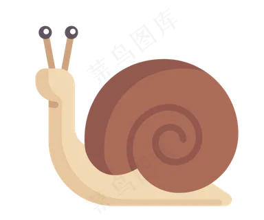 一只蜗牛小动物插图,免抠元素