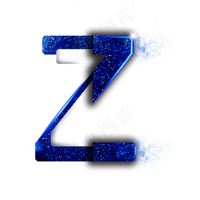 蓝色星空字母Z(2000X2000(DPI:300))psd模版下载