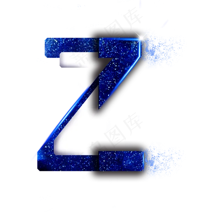 蓝色星空字母Z(2000X2000(DPI:300))psd模版下载