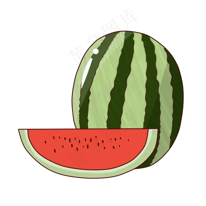 夏季水果美味西瓜(2500X2500(DPI:350))psd模版下载